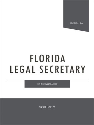 cover image of Florida Legal Secretary